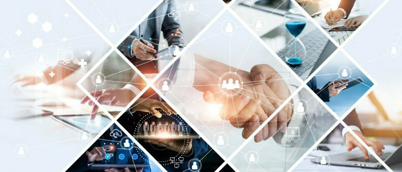 Global business structure of networking. Analysis and data exchange customer connection, HR recruitment and global outsourcing, Customer service, Teamwork, Strategy, Technology and social network